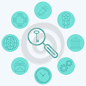 Keyword search vector icon sign symbol