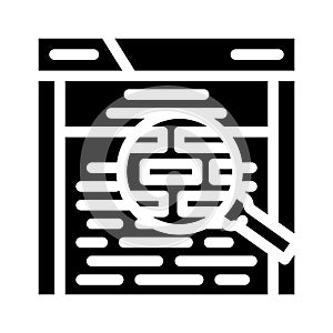 keyword stuffing seo glyph icon vector illustration