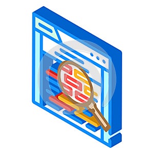 keyword stuffing seo isometric icon vector illustration