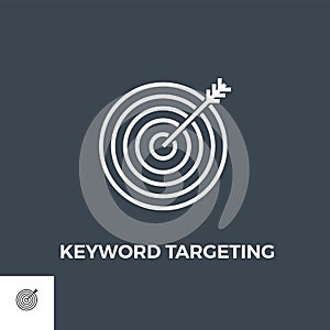 Keyword Targeting Line Icon