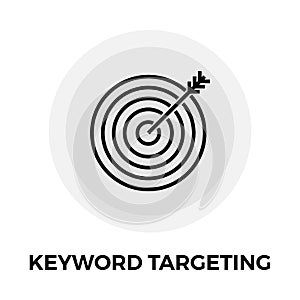 Keyword Targeting Line Icon