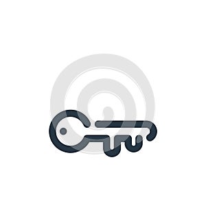 keyword vector icon isolated on white background. Outline, thin line keyword icon for website design and mobile, app development.