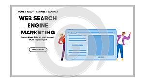 keyword web search engine marketing vector