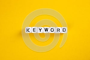 Keyword word on yellow background