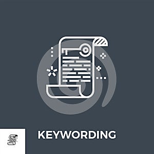 Keywording Line Icon