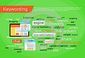 Keywording Search Engine Optimization Concept