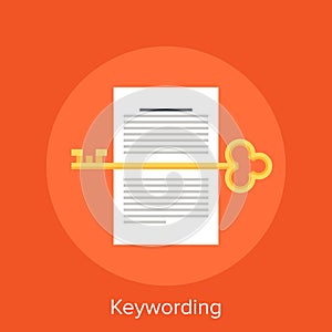 Keywording vector illustration concept
