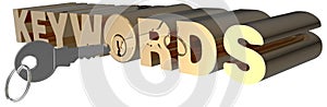 Keywords 3D search key words lock