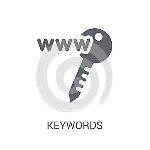 Keywords icon. Trendy Keywords logo concept on white background