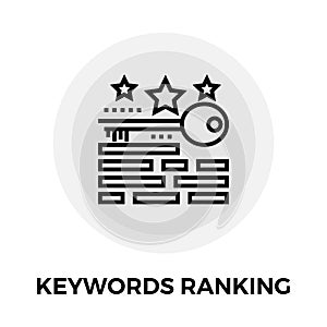 Keywords Ranking Line Icon