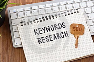 Keywords research for seo concept