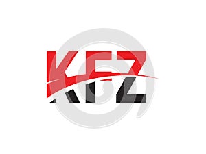 KFZ Letter Initial Logo Design Vector Illustration