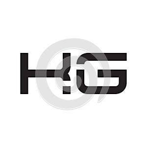 kg initial letter vector logo icon