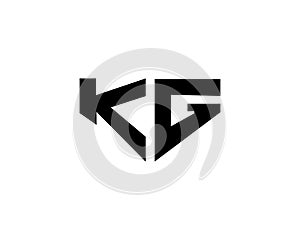 KG Letter Logo Design Creative