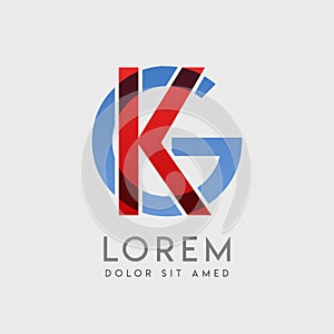 KG logo letters with blue and red gradation