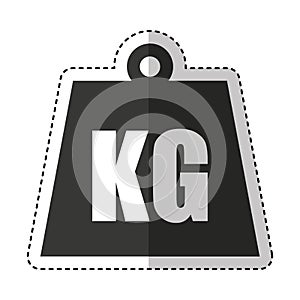 kg weight isolated icon