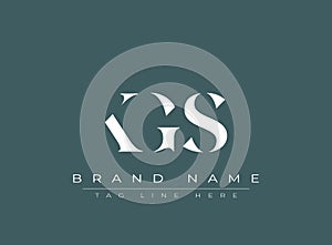 KGS abstract letter logo design