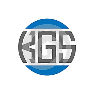 KGS letter logo design on white background. KGS creative initials circle logo concept. KGS letter design