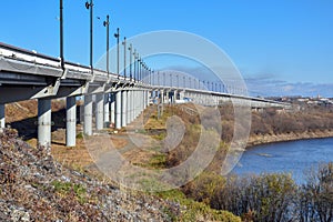 Khabarovsk: Bridge over the Amur river
