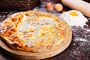 Khachapuri. Georgian cuisine. Georgian food