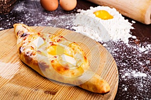 Khachapuri. Georgian cuisine. Georgian food