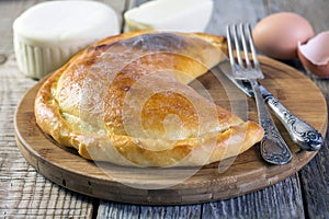 Khachapuri in Gurian. Cheese pie.