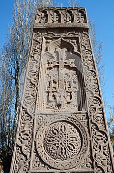 Khachkar in Echmiadzin (Vagharshapat),Armenia,Asia