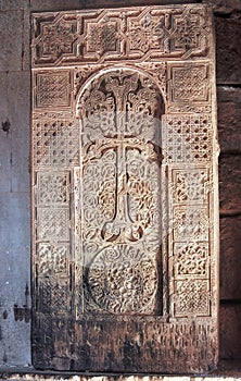 Khachkar in Noravank monastery, Armenia