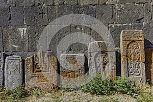 Khachkar tombstone Vorotnavank church Vorotan Syunik Armenia landmark