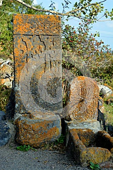 Khachkars stone in Sevanavank is a monastic complex