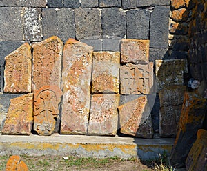 Khachkars stone in Sevanavank is a monastic complex