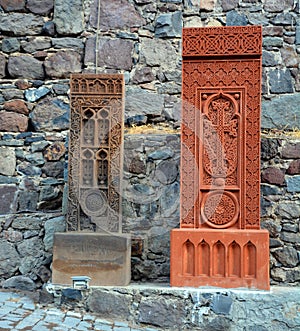 Khachkars stone in Sevanavank is a monastic complex