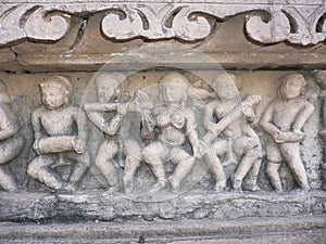 Khajuraho, Mahadeva Temple, erotic carving