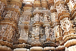 Khajuraho temples and their erotic sculptures, India