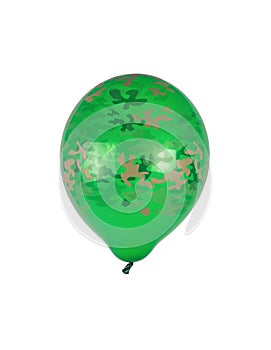 A khaki balloon isolated on a white background. The concept of the party