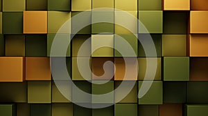 Khaki Cubes Wall Background, abstract illustration