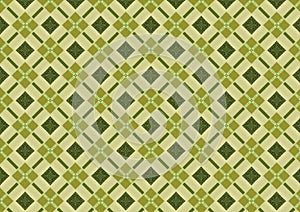 Khaki Green Diamond Pattern