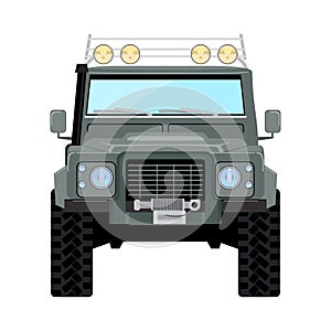 Khaki offroad car truck 4x4