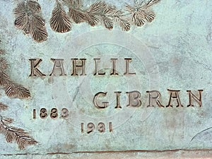 Kahlil Gibran - 1883-1931 - Monument in the Heart of Boston - USA