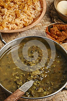 Khalo dal - a lentil preparation from India photo