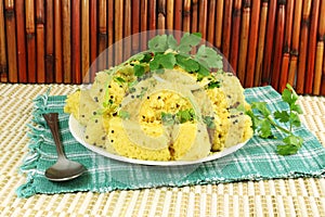 Khaman dhokla indian gujrati snack fast food dish