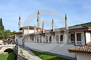 Khan`s Palace in Bakhchisarai city, Crimea photo