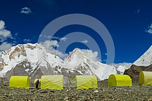 Khan Tengri peak in Tian Shan mountains