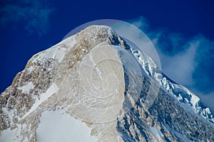 Khan Tengri and Pobeda peaks in Tian Shan mountains