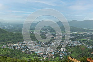 Khandala city view from the Khandala Ghat view point, Pune, Maharashtra
