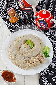 Khanum - traditional Uzbek dish