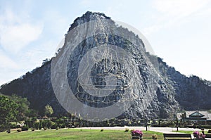 This is Khao Chee-chan Sculptural Image , Buddha Mountain Khao