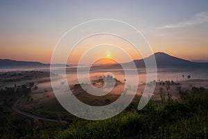 Khao Kor morning mist Phetchabun, Thailand