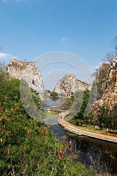 Khao-Ngu mountain park on top view