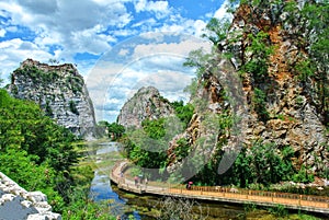 Khao Ngu Rock Park, Ratchaburi, Thailand.